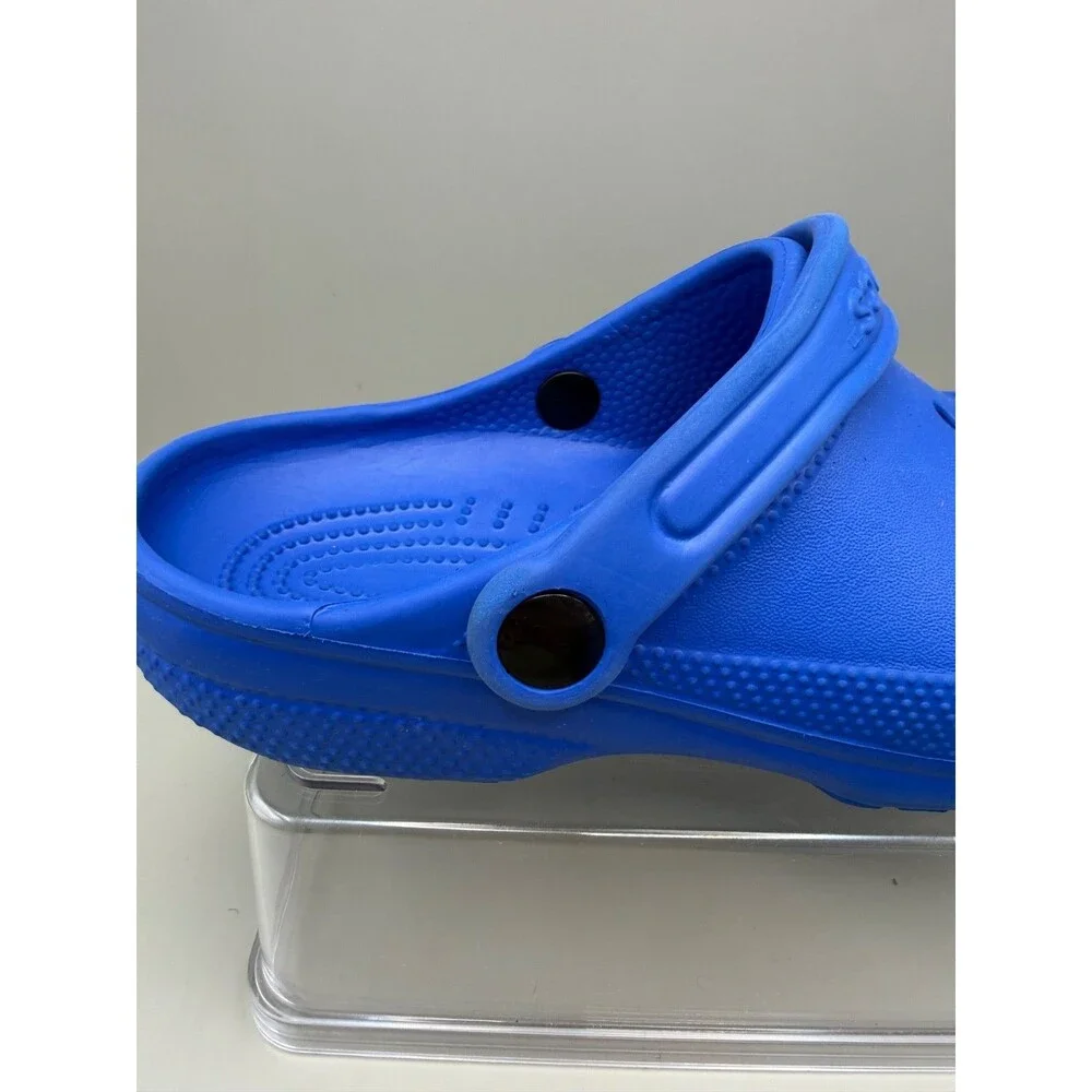 Crocs Classic Clog Unisex Kids J 4 Blue Slip-On Water-Friendly Sandals